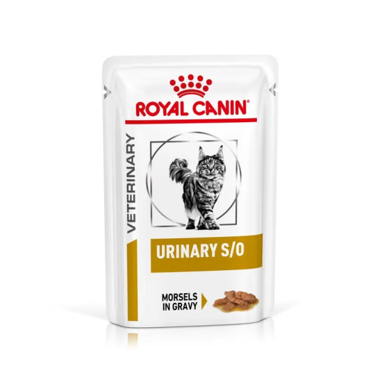 Royal Canin Veterinary Feline Urinary S/O – Hrană Umedă în Sos pentru Pisici cu Afecțiuni Urinare, 85 g